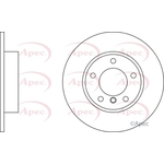 Apec Red Solid Brake Disc (DSK910) Fits: BMW