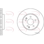 Apec Red Vented Brake Disc (DSK921) Fits: Mercedes
