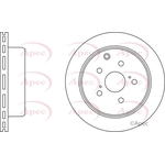 Apec Red Vented Brake Disc (DSK937) Fits: Toyota