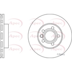 Apec Red Vented Brake Disc (DSK939)