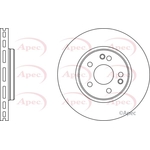 Apec Red Vented Brake Disc (DSK964)