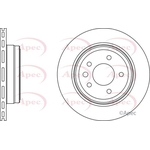 Apec Red Vented Brake Disc (DSK969) Fits: Jaguar