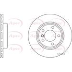 Apec Red Vented Brake Disc (DSK971) Fits: BMW