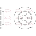 Apec Red Vented Brake Disc (DSK973) Fits: Mercedes