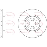 Apec Red Vented Brake Disc (DSK974) Fits: Volvo
