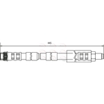 Apec Red Brake Hose (HOS3007)