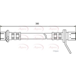 Apec Red Brake Hose (HOS3009) Fits: Toyota