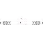 Apec Red Brake Hose (HOS3011)
