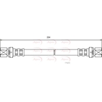 Apec Red Brake Hose (HOS3012)