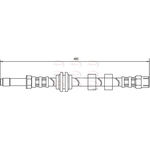 Apec Red Brake Hose (HOS3016)