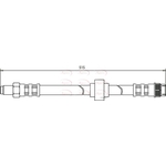 Apec Red Brake Hose (HOS3023)