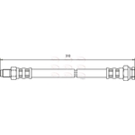 Apec Red Brake Hose (HOS3033)