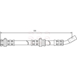 Apec Red Brake Hose (HOS3034) Fits: Nissan