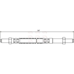 Apec Red Brake Hose (HOS3035)