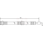 Apec Red Brake Hose (HOS3036)