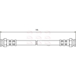 Apec Red Brake Hose (HOS3042)