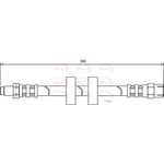 Apec Red Brake Hose (HOS3051)