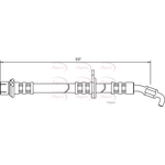 Apec Red Brake Hose (HOS3075) Fits: Toyota