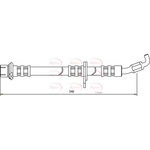 Apec Red Brake Hose (HOS3076) Fits: Toyota