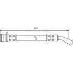 Apec Red Brake Hose (HOS3083)