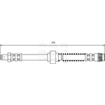 Apec Red Brake Hose (HOS3084)