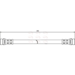 Apec Red Brake Hose (HOS3086) Fits: VW