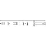 Apec Red Brake Hose (HOS3109)