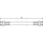 Apec Red Brake Hose (HOS3118)