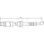 Apec Red Brake Hose (HOS3499)