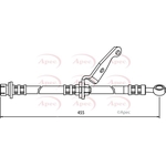 Apec Red Brake Hose (HOS3516)