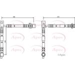 Apec Red Brake Hose (HOS3519) Fits: Nissan
