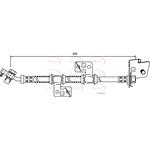 Apec Red Brake Hose (HOS3542)