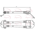 Apec Brake Hose (HOS3554) Fits: Ford