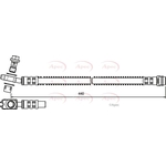 Apec Red Brake Hose (HOS3743) Fits: VW