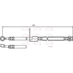 Apec Red Brake Hose (HOS3750) Fits: Hyundai