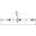 Apec Red Brake Hose (HOS3828) Fits: Kia