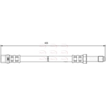 Apec Red Brake Hose (HOS3829)