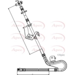 Apec Red Brake Hose (HOS3838) Fits: Citroën