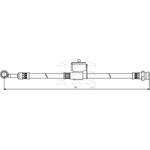 Apec Red Brake Hose (HOS3856)