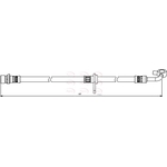 Apec Red Brake Hose (HOS3862)