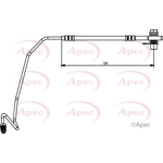 Apec Red Brake Hose (HOS3872)