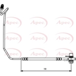 Apec Red Brake Hose (HOS3873)
