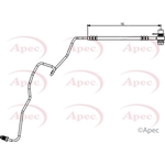 Apec Red Brake Hose (HOS3874)