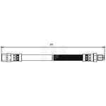 Apec Red Brake Hose (HOS3877) Fits: Volvo