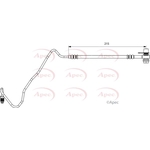 Apec Red Brake Hose (HOS3882)