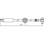 Apec Red Brake Hose (HOS3887)
