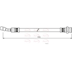 Apec Brake Hose (HOS4016) Fits: Kia