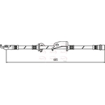 Apec Red Brake Hose (HOS4072)