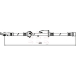 Apec Red Brake Hose (HOS4073) Fits: Toyota