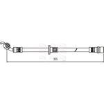 Apec Red Brake Hose (HOS4074)